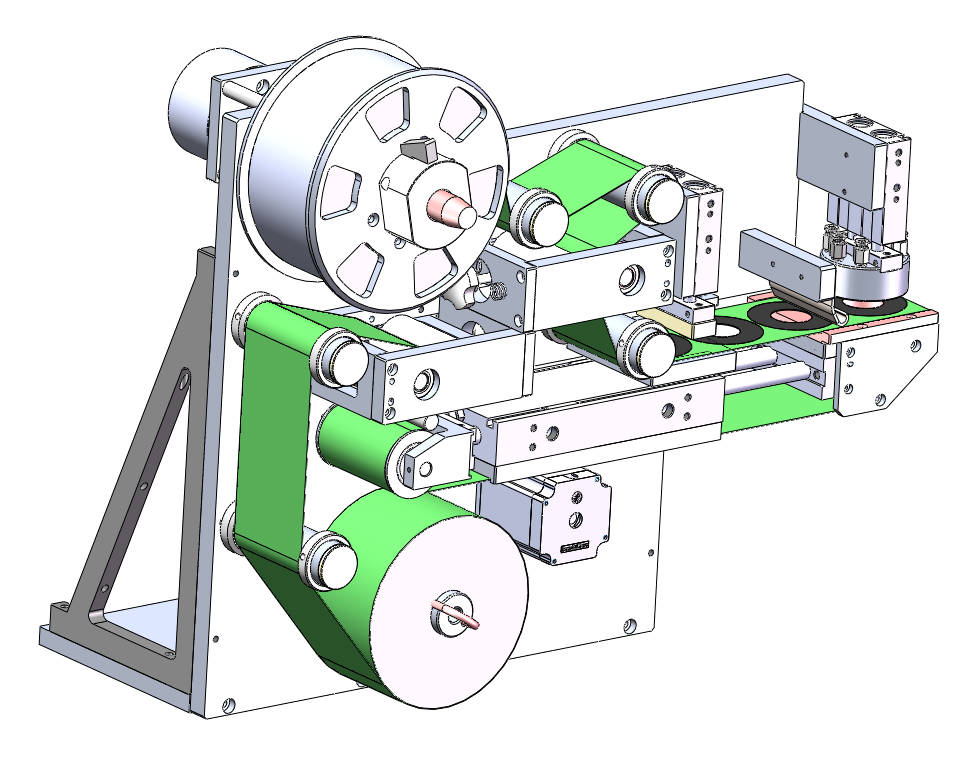 后撤式贴标模组