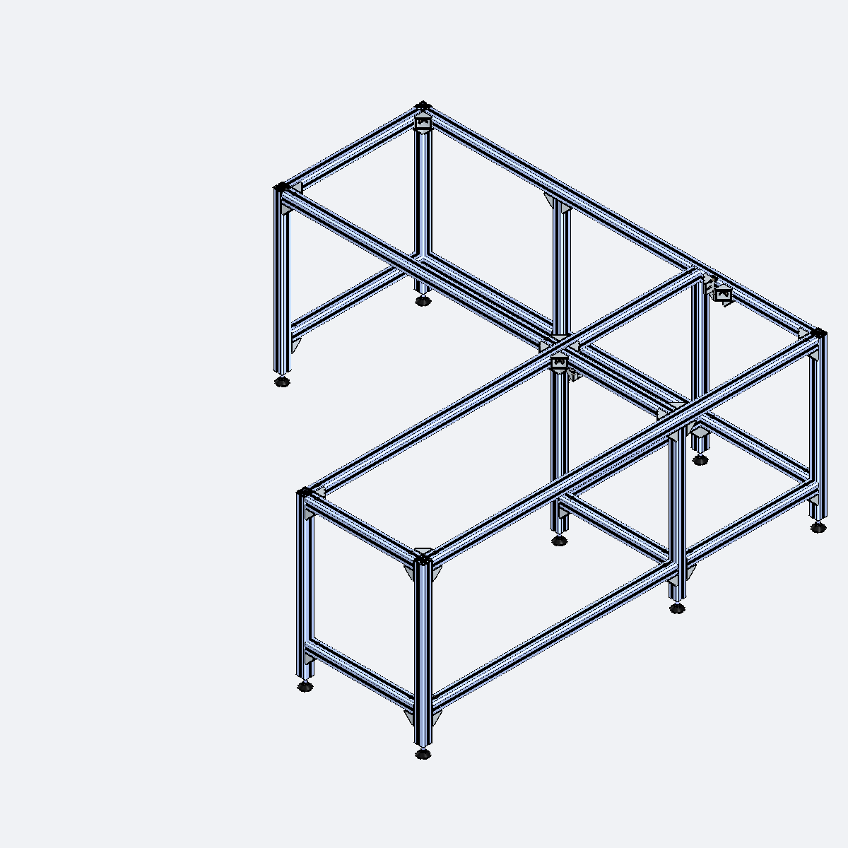 铝型材转角书桌（B站OER造物）
