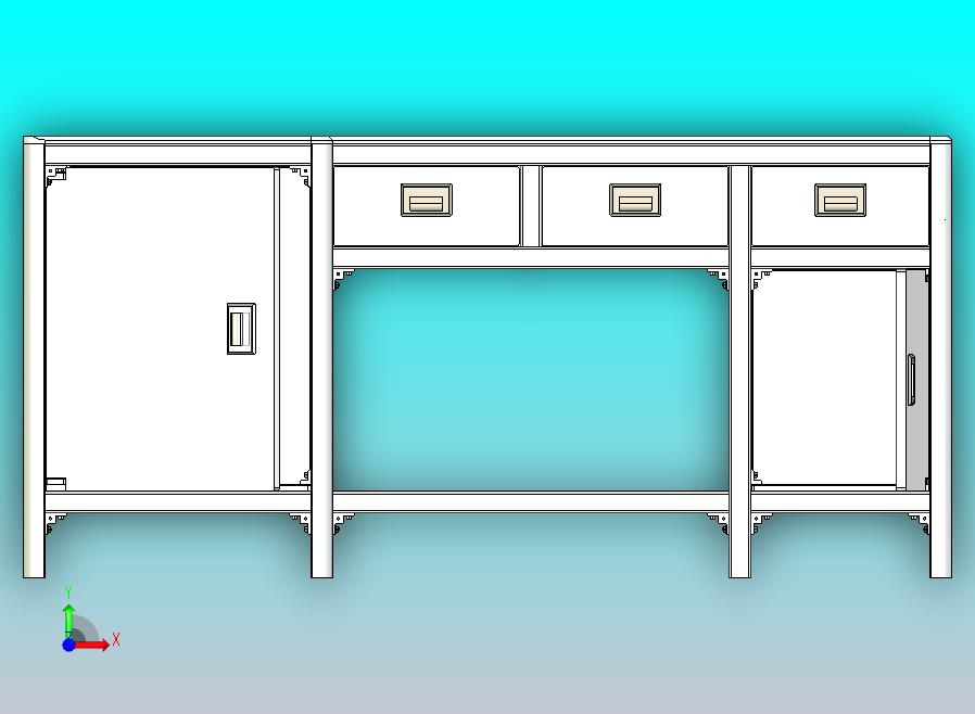 转角铝型材桌子