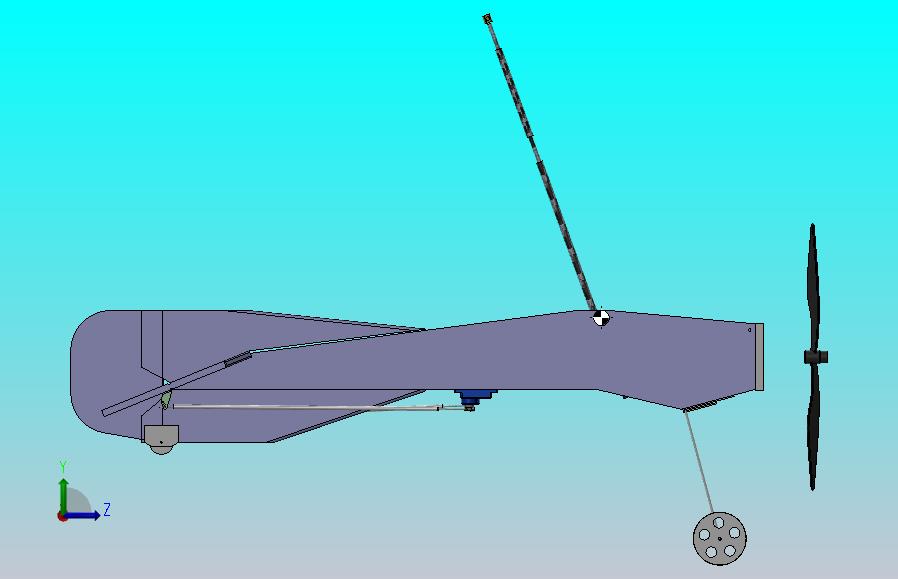 旋翼机航空模型3D数模图