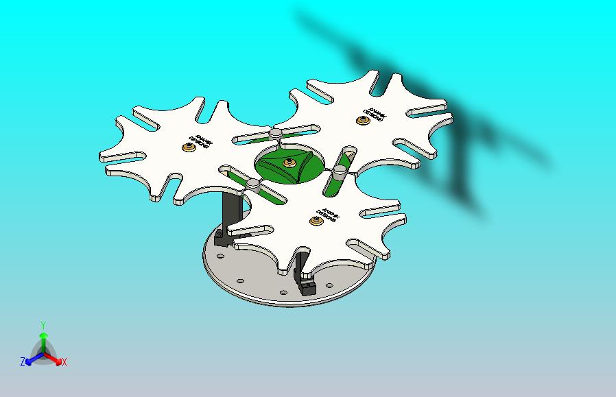 多轮式同步运动槽轮机构