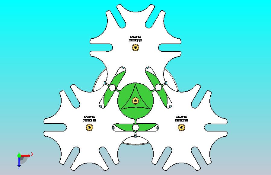多轮式同步运动槽轮机构