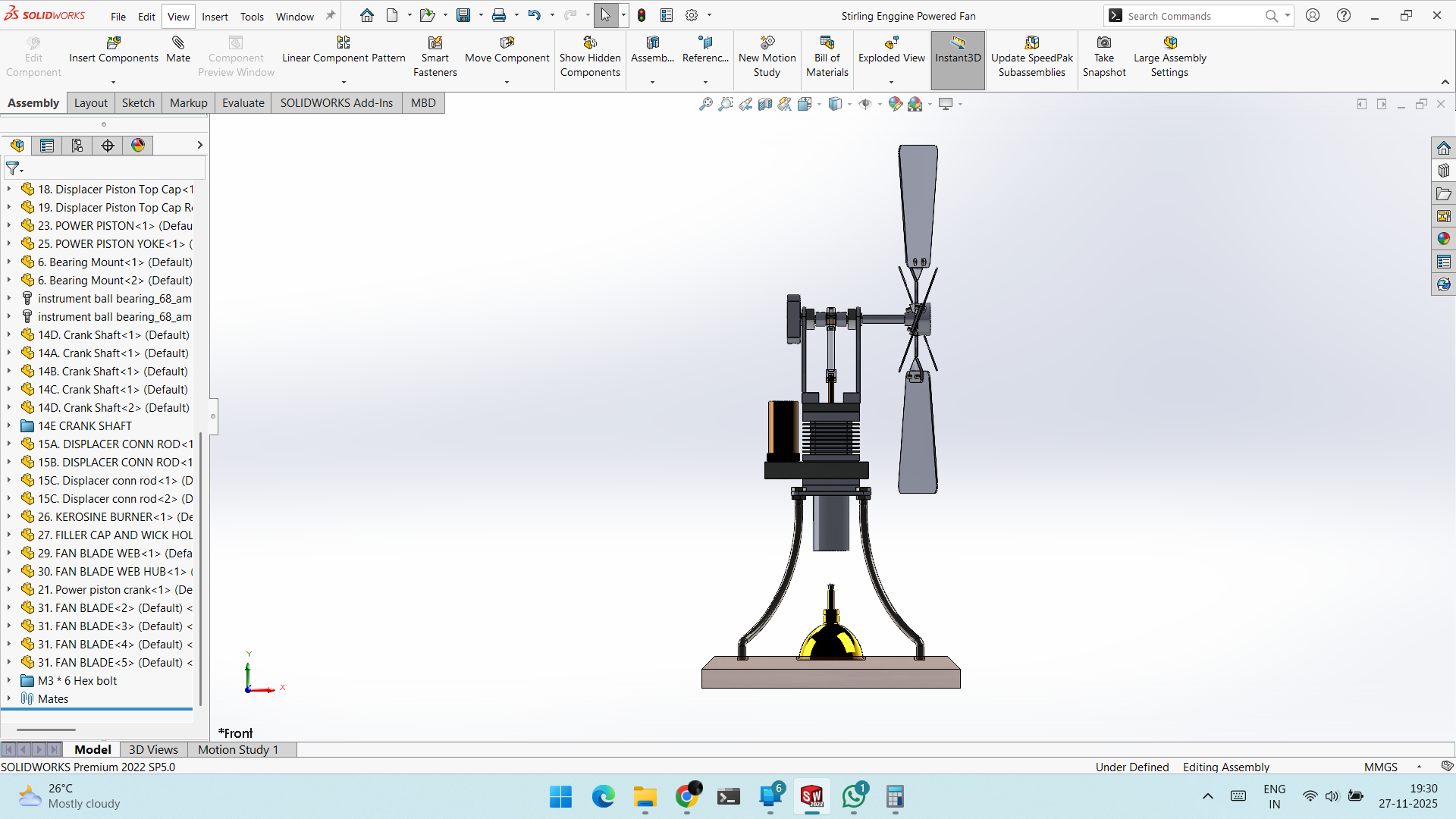 斯特林发动机动力