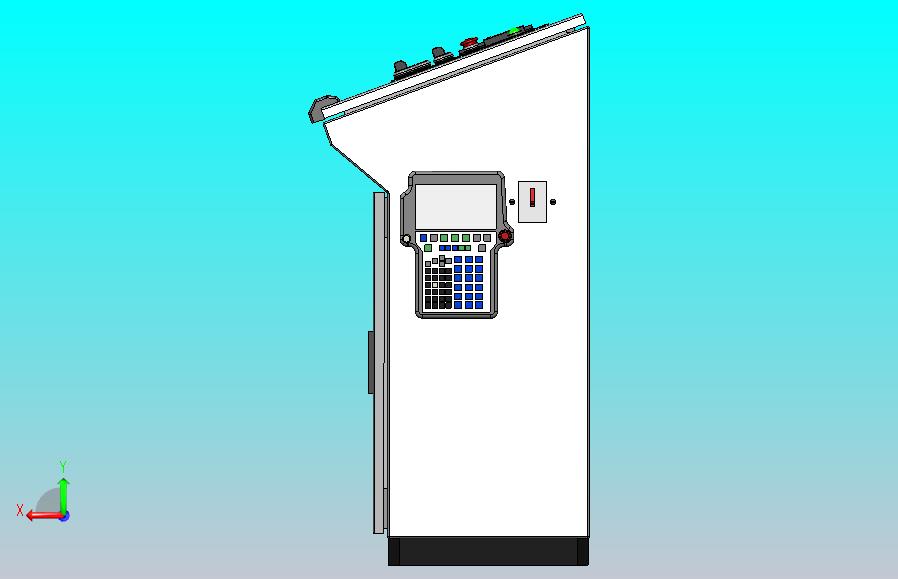 控制柜，由操作面板、电气柜体、控制模块和外部接口组成