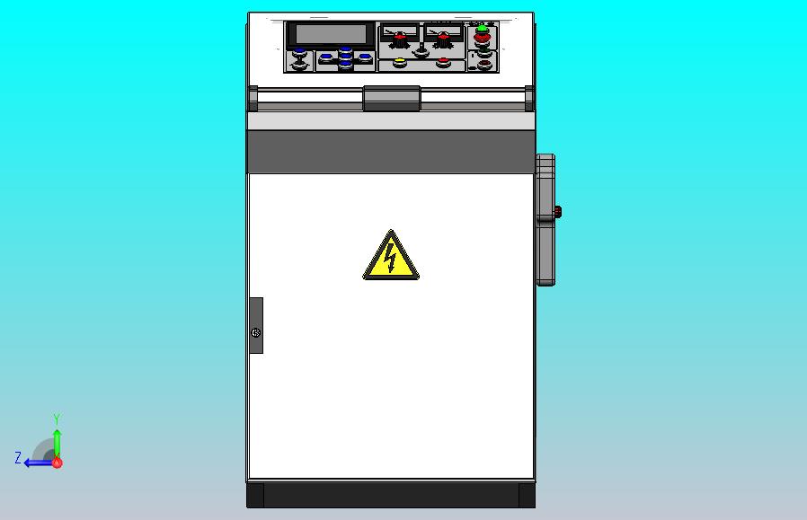 控制柜，由操作面板、电气柜体、控制模块和外部接口组成