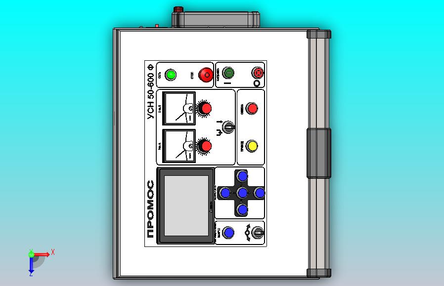 控制柜，由操作面板、电气柜体、控制模块和外部接口组成