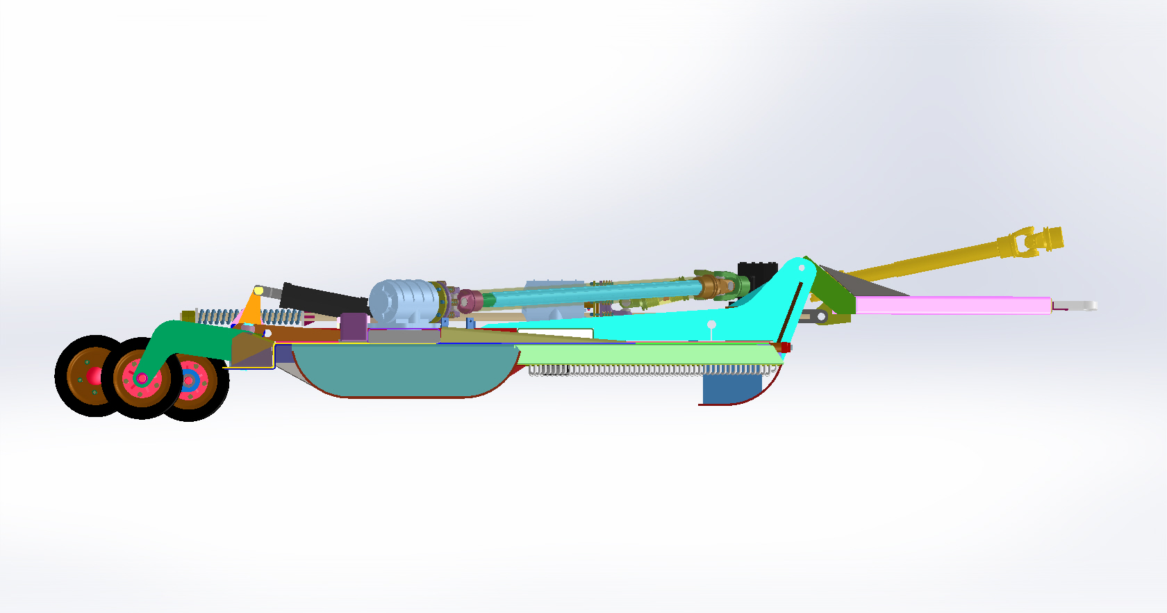 折叠式牵引割灌机