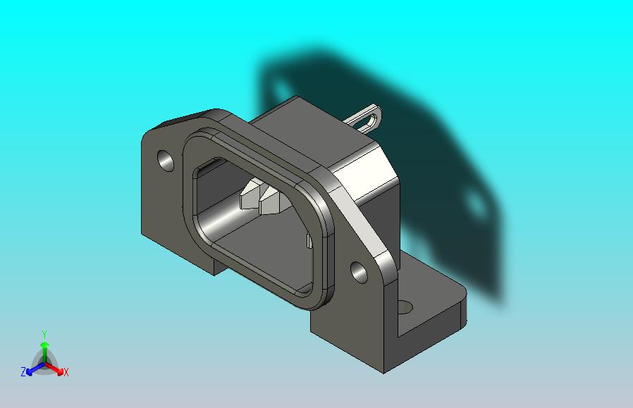 IEC68320 C14 连接器插头用于PCB安装