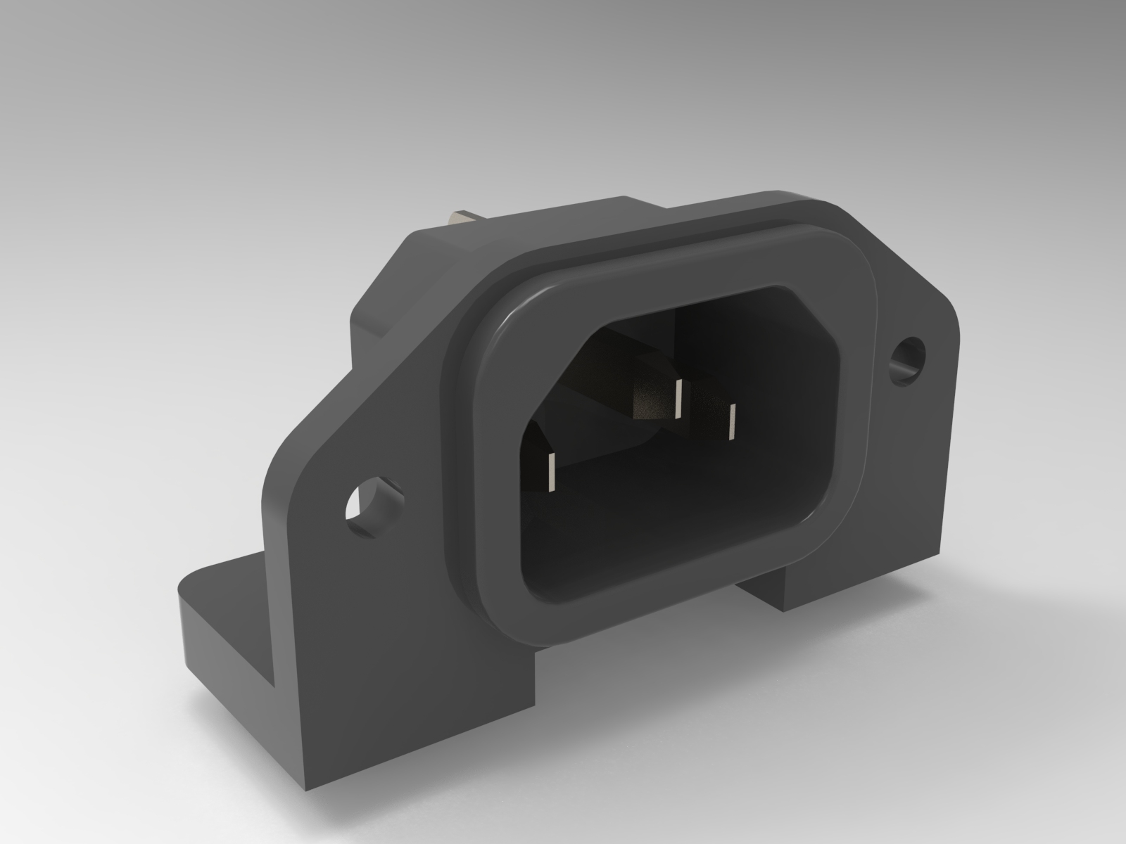IEC68320 C14 连接器插头用于PCB安装