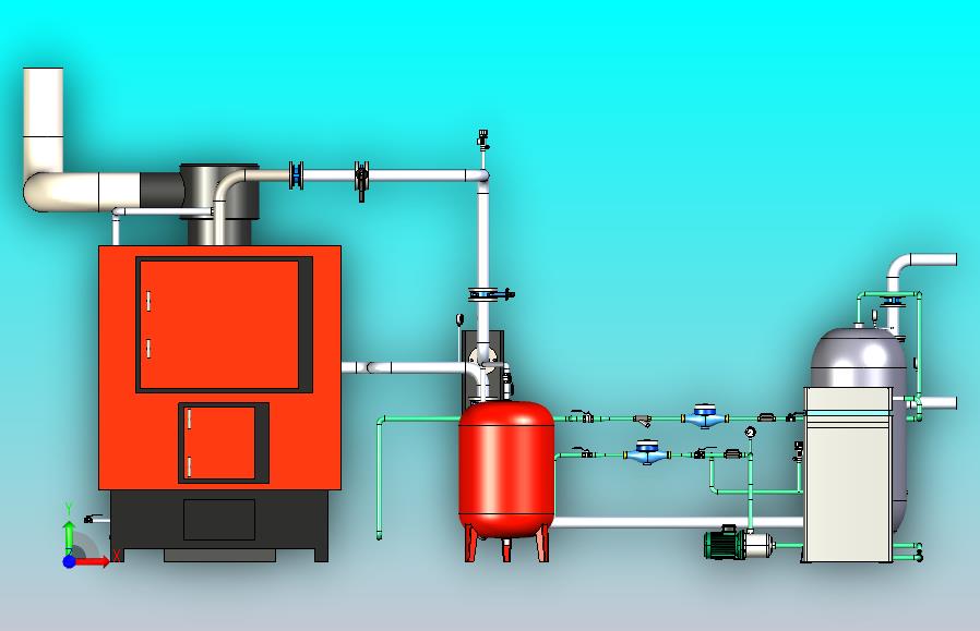 200kWt固体燃料锅炉