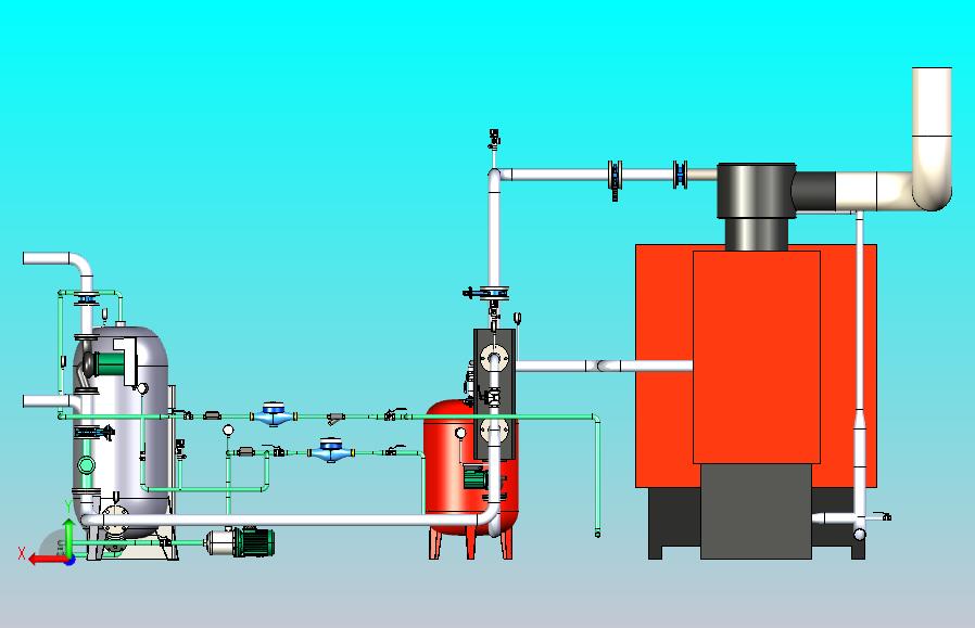 200kWt固体燃料锅炉