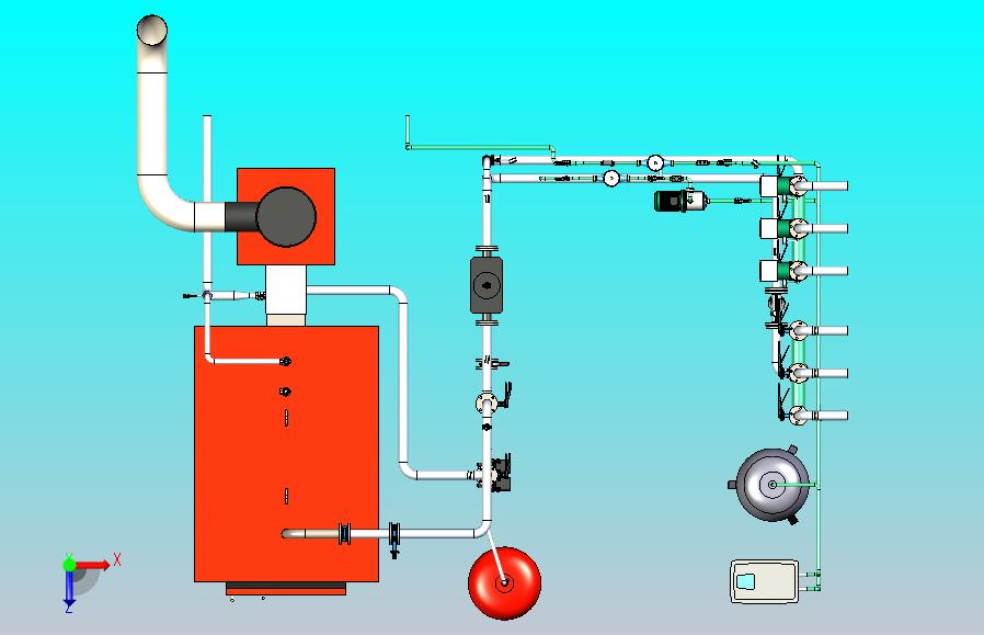 200kWt固体燃料锅炉