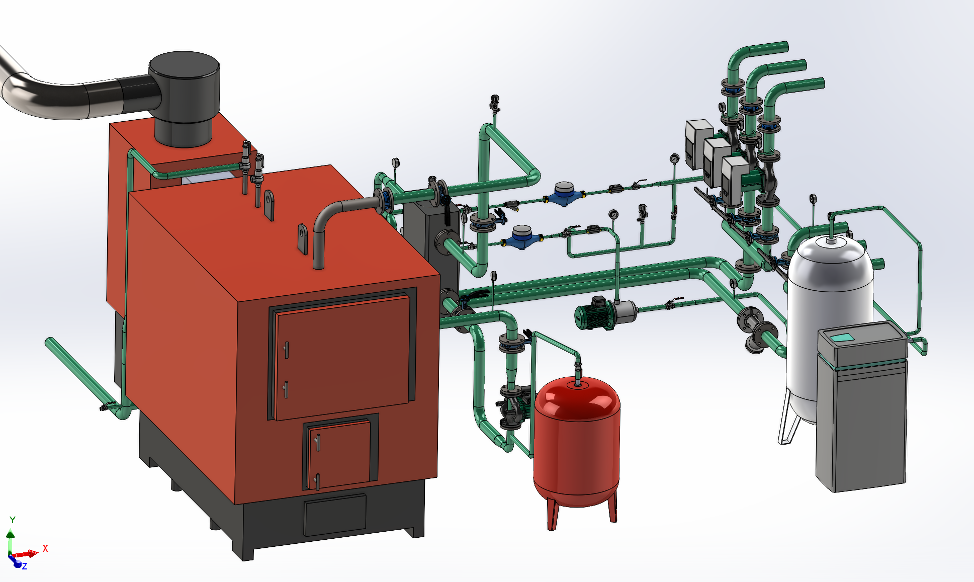 200kWt固体燃料锅炉