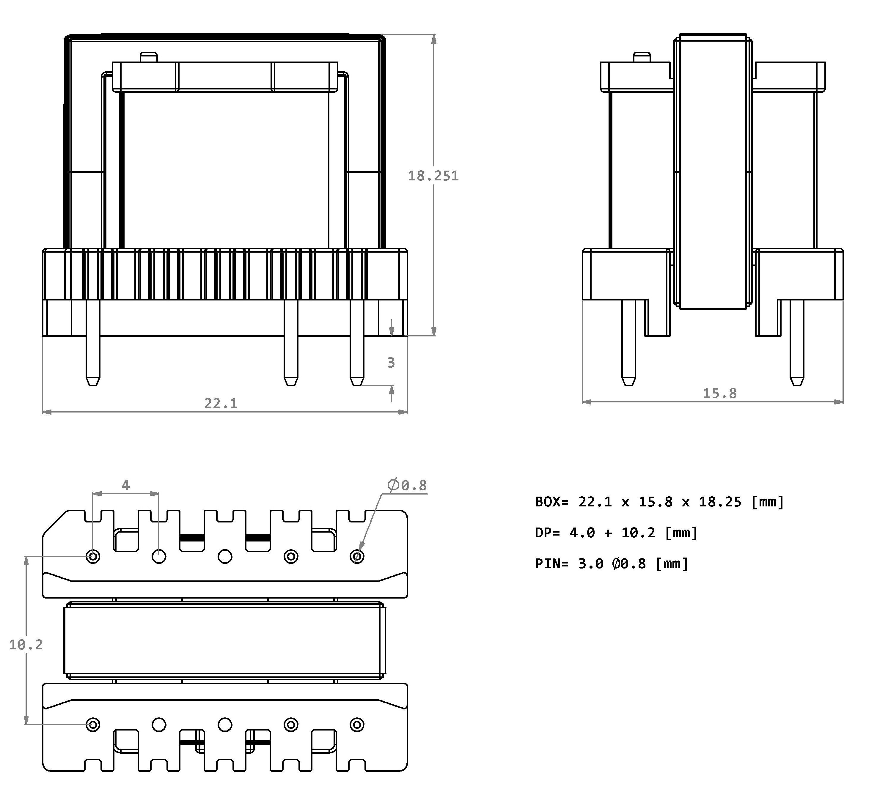 变压器铁氧体“EE19