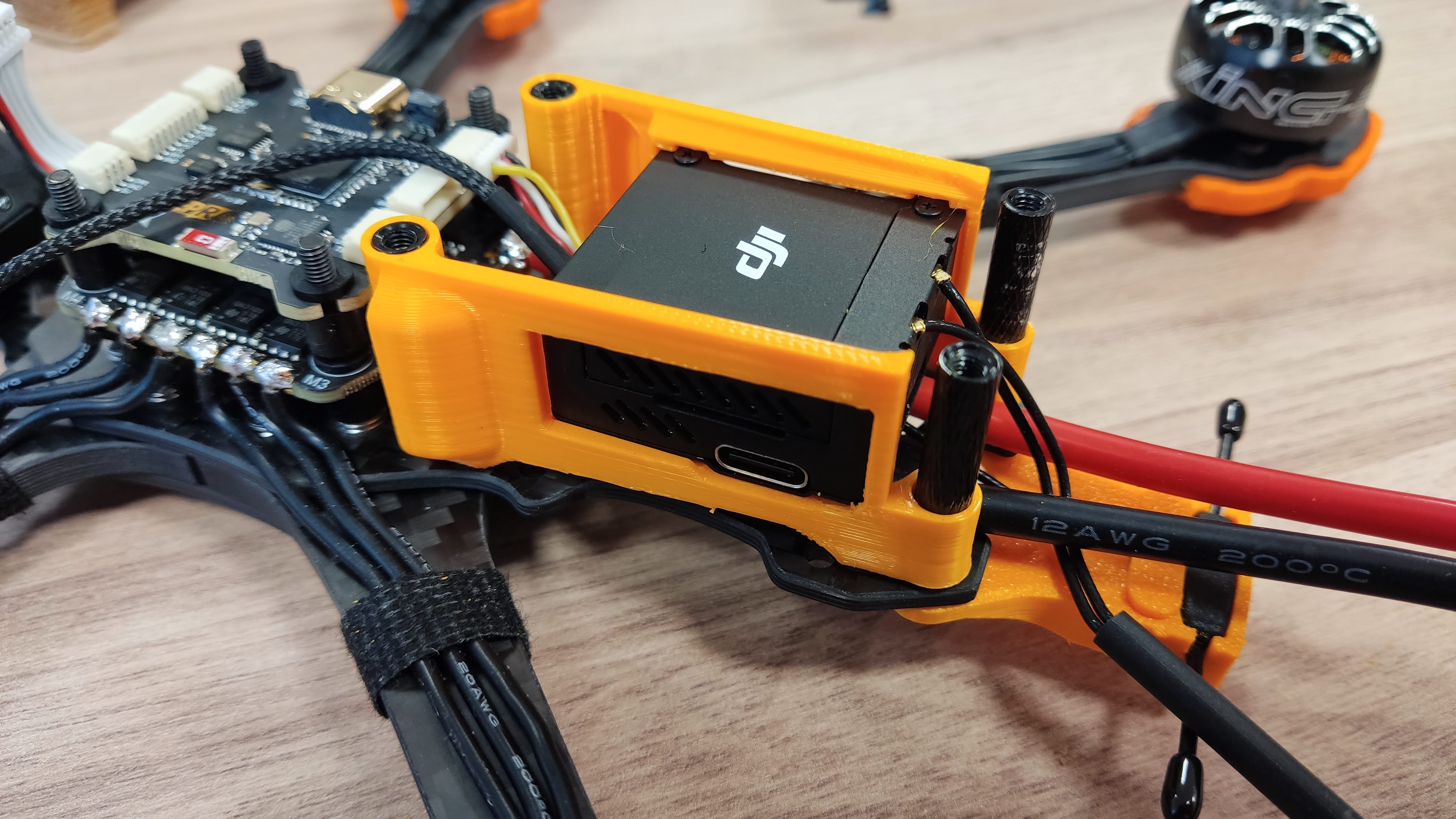 大疆O3物理安装座，RX天线，XT60接头