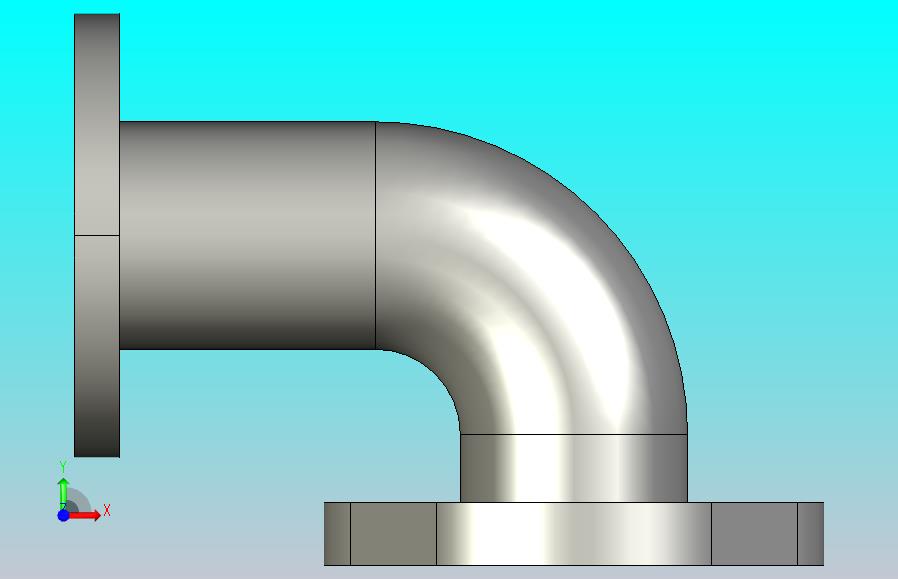 带双F的90°弯管