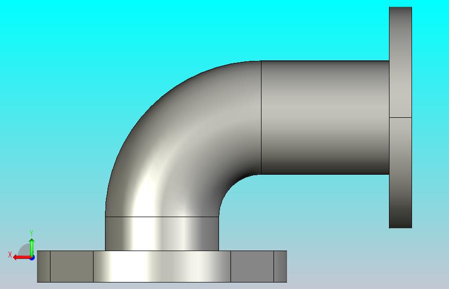 带双F的90°弯管