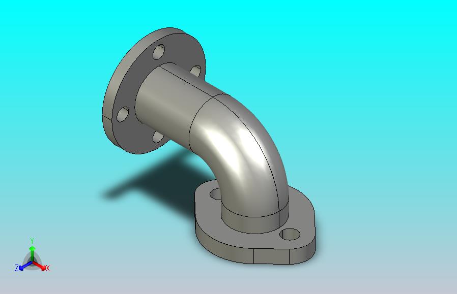 带双F的90°弯管