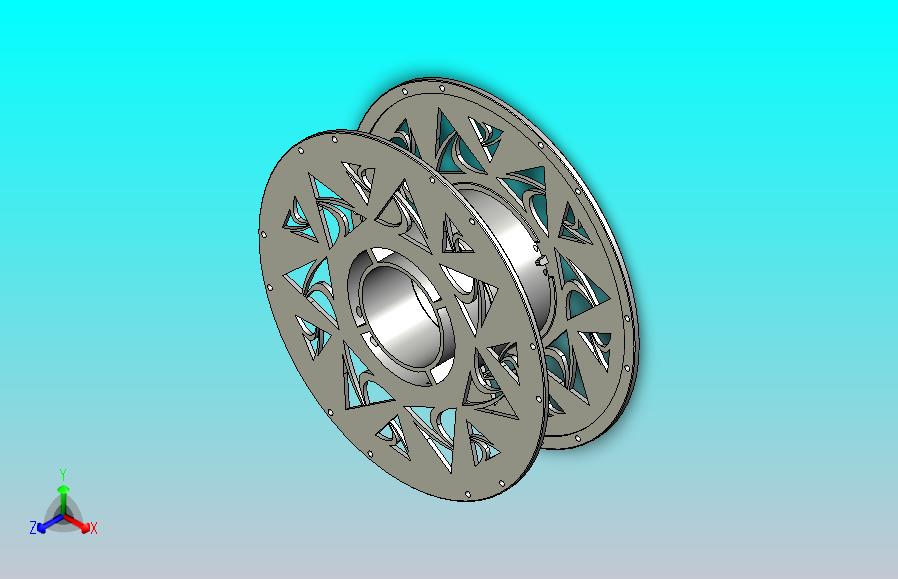 灯丝线轴扭转在一起