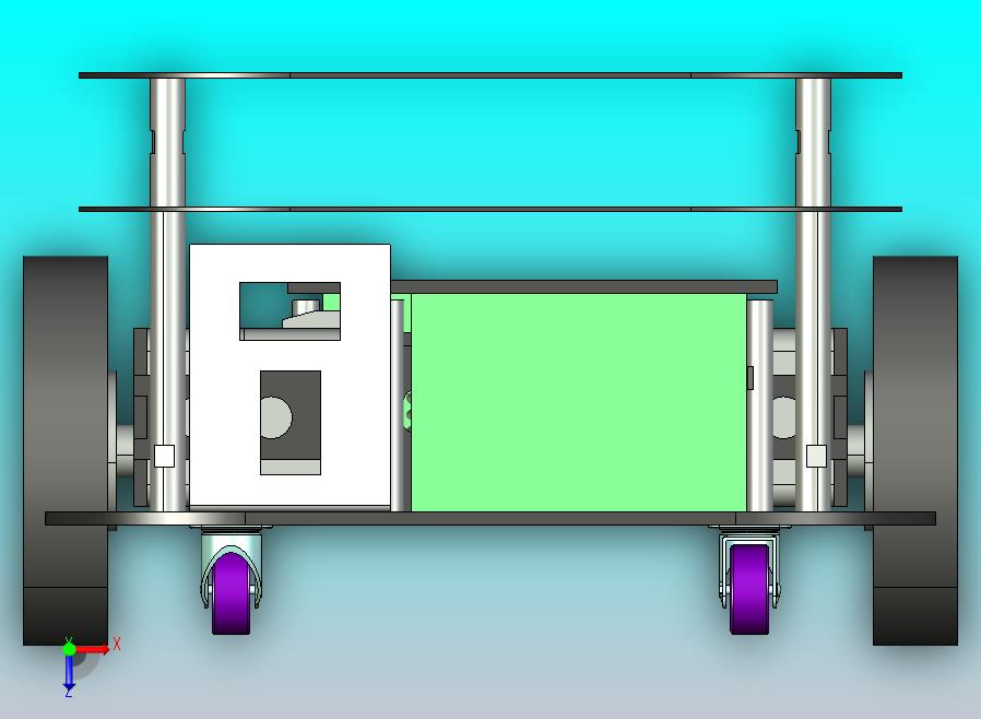 智能小车底盘三维模型设计