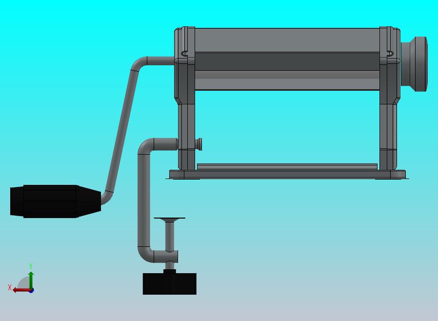 手动压面机三维模型