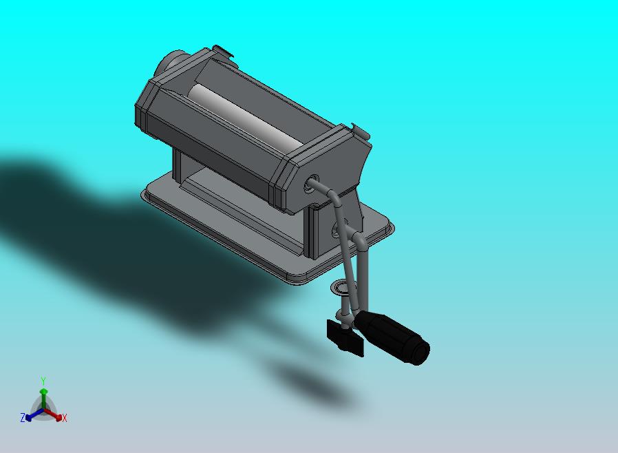 手动压面机三维模型