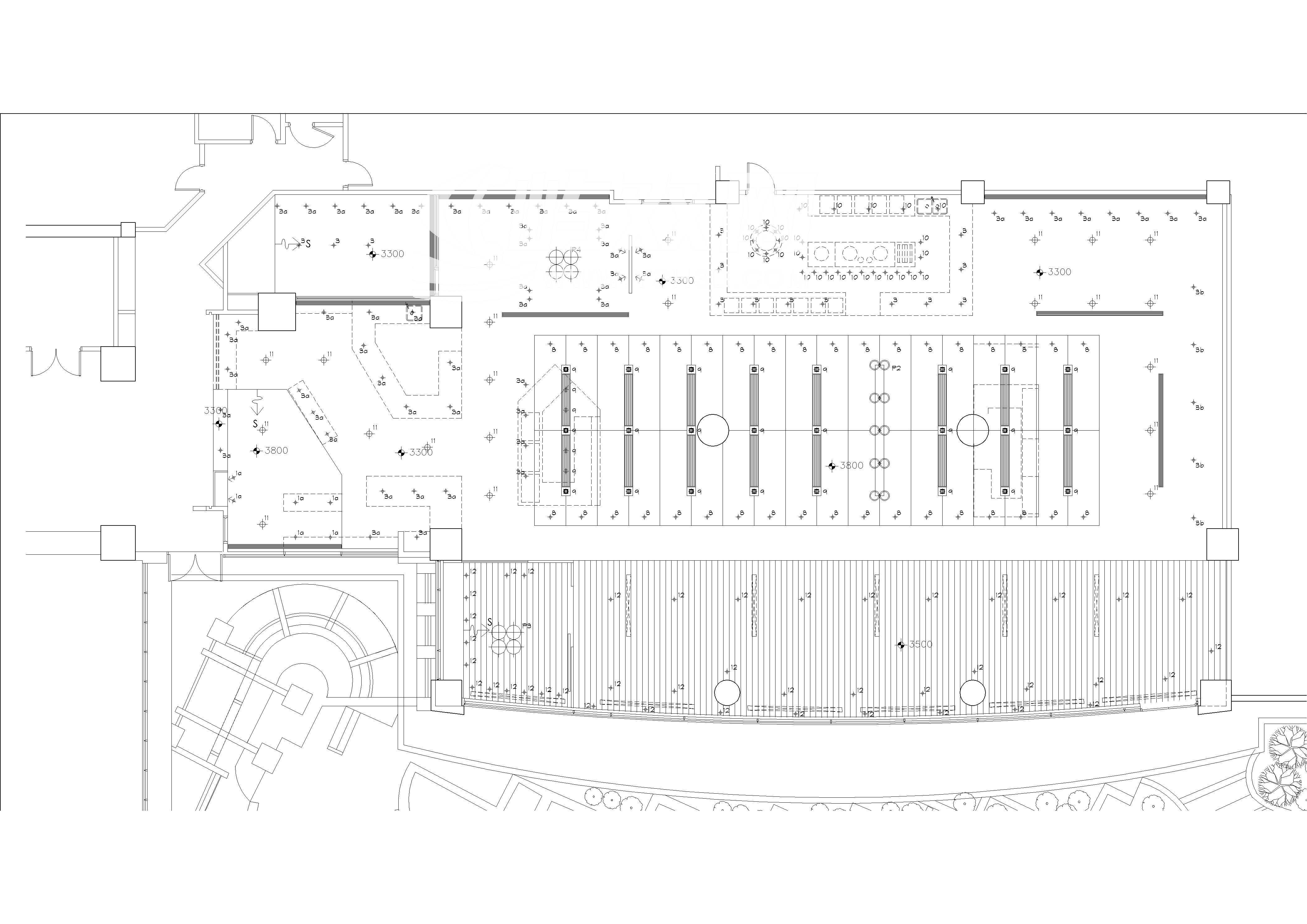 大连香格里拉咖啡厅施工图