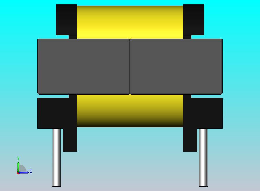 铁氧体和线圈架上的变压器