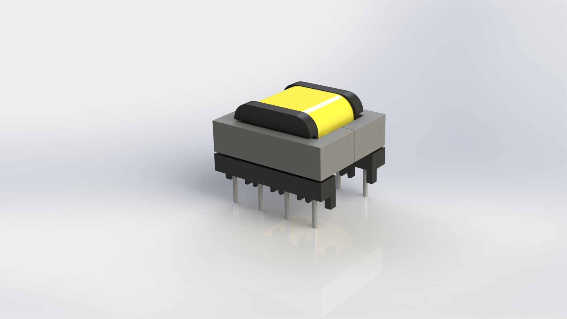 铁氧体和线圈架上的变压器