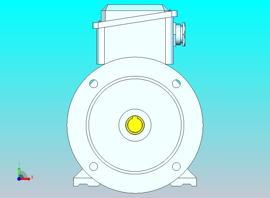 YX3-80～132高效率三相异步电动机-基座带底脚、端盖上有凸缘（带通孔）[YX3-112M-4]