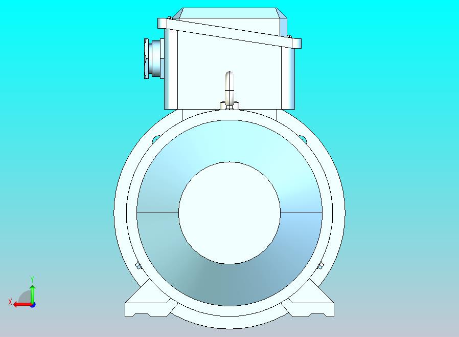 YX3-80～132高效率三相异步电动机-基座带底脚、端盖上有凸缘（带通孔）[YX3-112M-4]