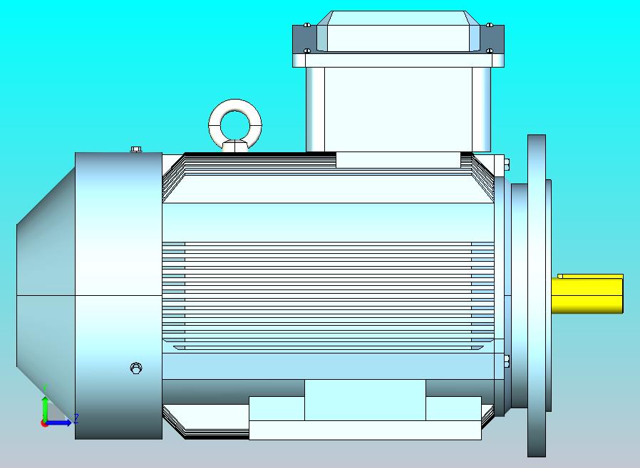 YX3-80～132高效率三相异步电动机-基座带底脚、端盖上有凸缘（带通孔）[YX3-112M-4]