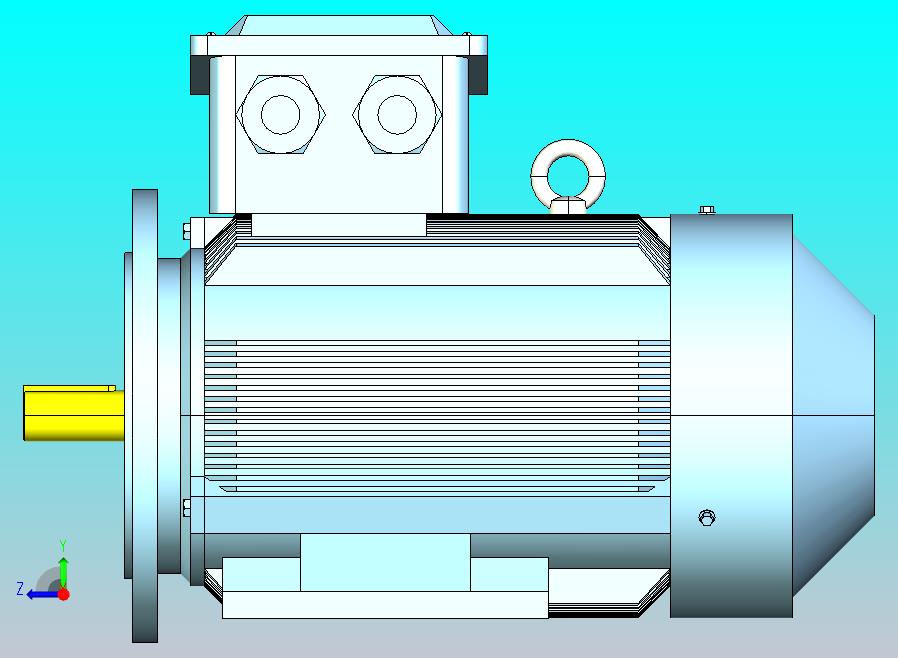 YX3-80～132高效率三相异步电动机-基座带底脚、端盖上有凸缘（带通孔）[YX3-112M-4]