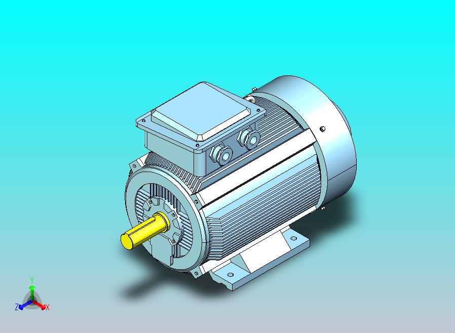 YX3-160～280高效率三相异步电动机-基座带底脚、端盖上无凸缘[YX3-160M-4]
