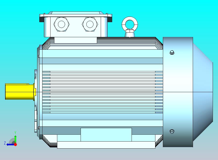 YX3-160～280高效率三相异步电动机-基座带底脚、端盖上无凸缘[YX3-280S-4]