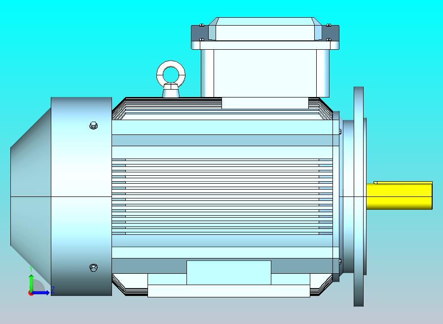 YX3-160～280高效率三相异步电动机-基座带底脚、端盖上有凸缘（带通孔）[YX3-160M-4]