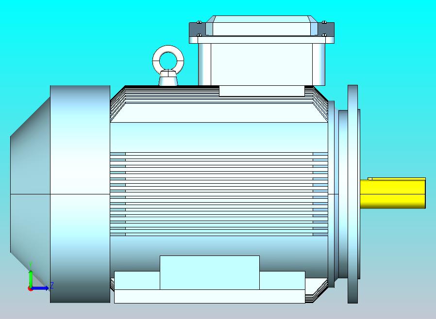 YX3-160～280高效率三相异步电动机-基座带底脚、端盖上有凸缘（带通孔）[YX3-225M-4]