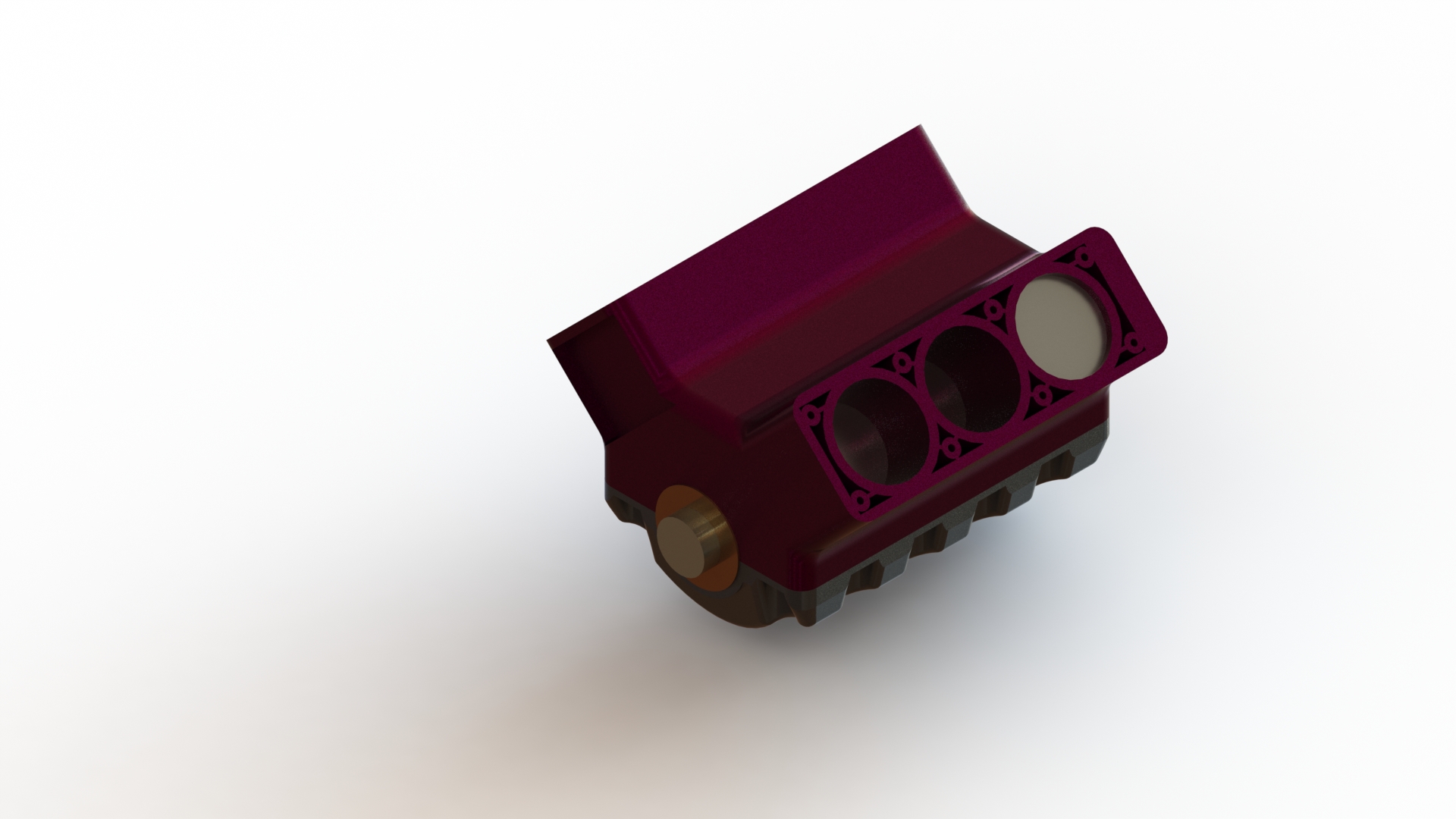 V6发动机下缸体总成