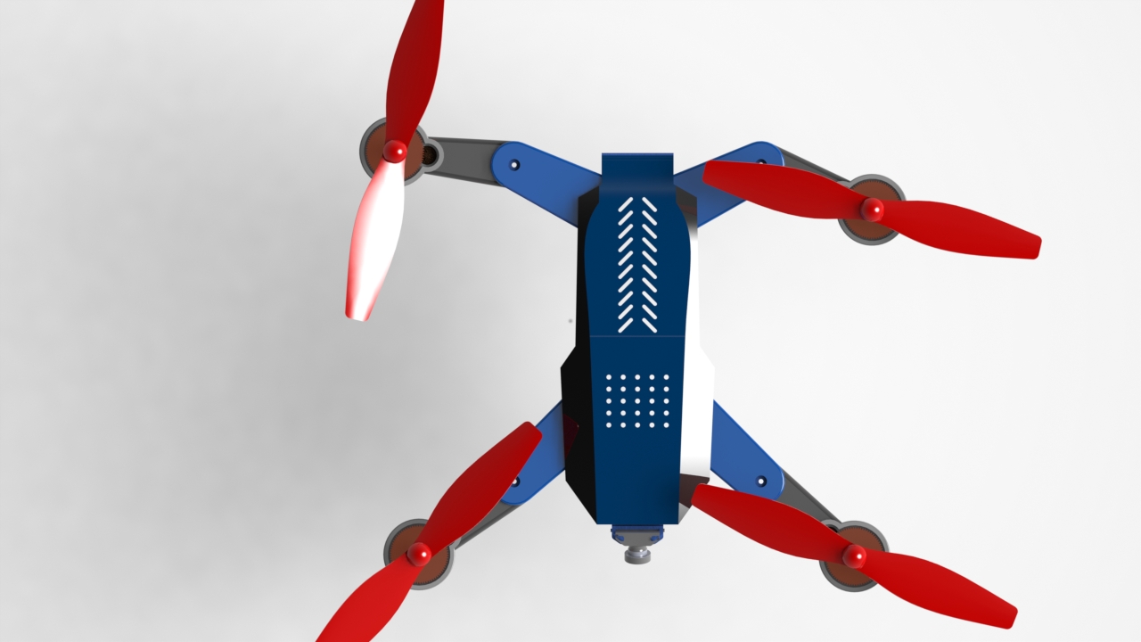 带监控摄像机的无人机