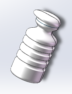 瓶子造型圆底圆身凹槽