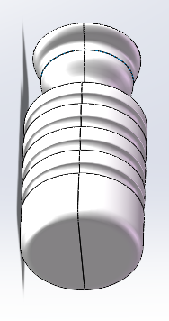 瓶子造型圆底圆身凹槽