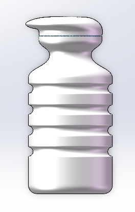瓶子造型圆底圆身凹槽