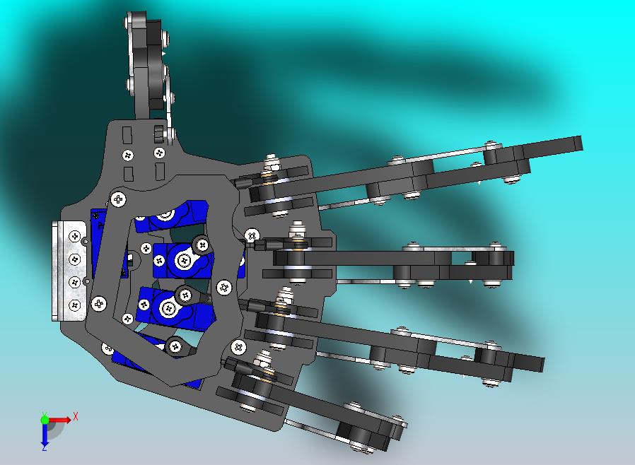 腱驱动五自由度仿生机械手