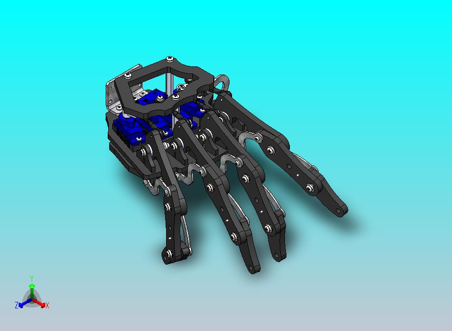 腱驱动五自由度仿生机械手