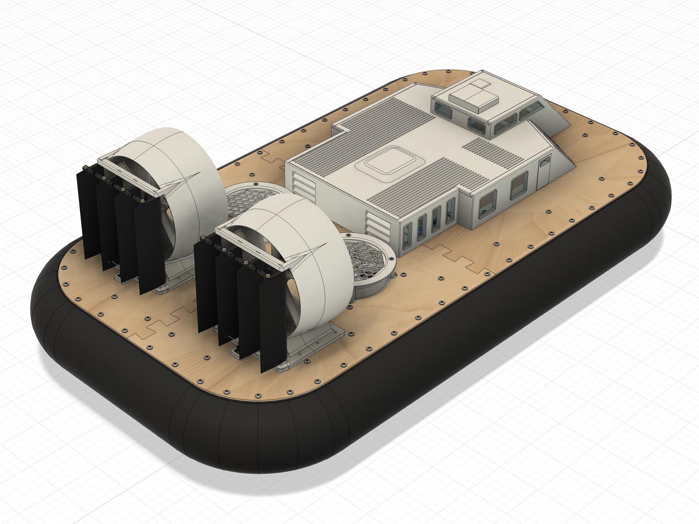 2×2型遥控气垫船