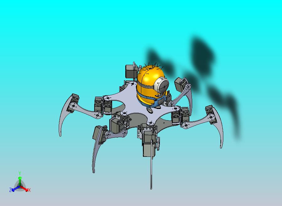 小黄人六足机器人