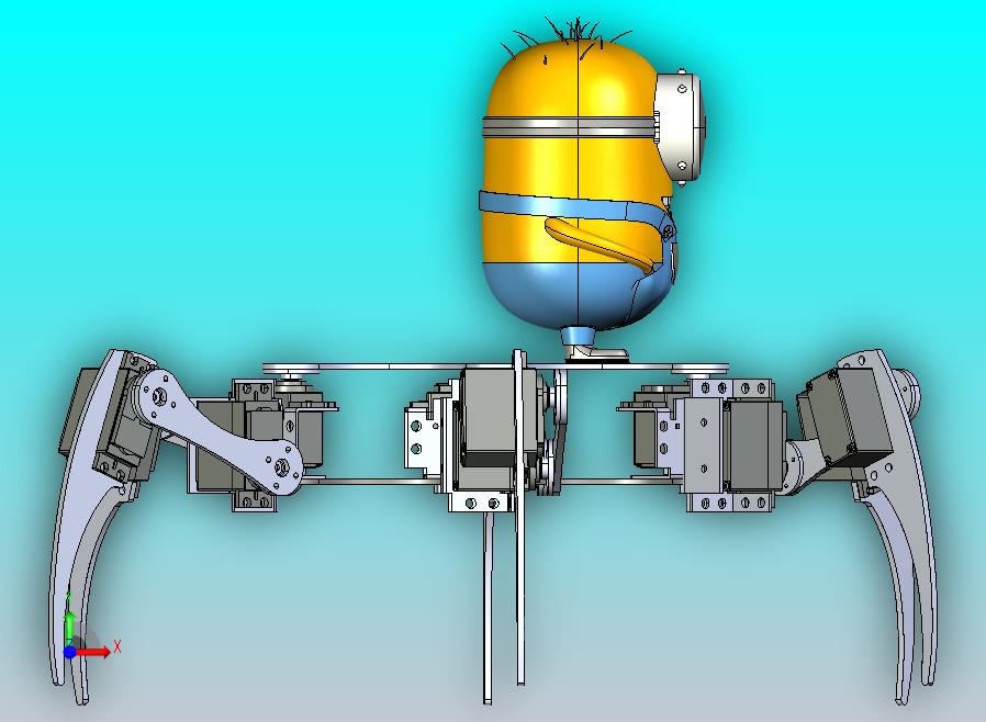 小黄人六足机器人