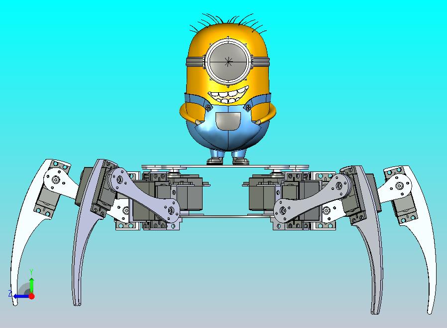 小黄人六足机器人