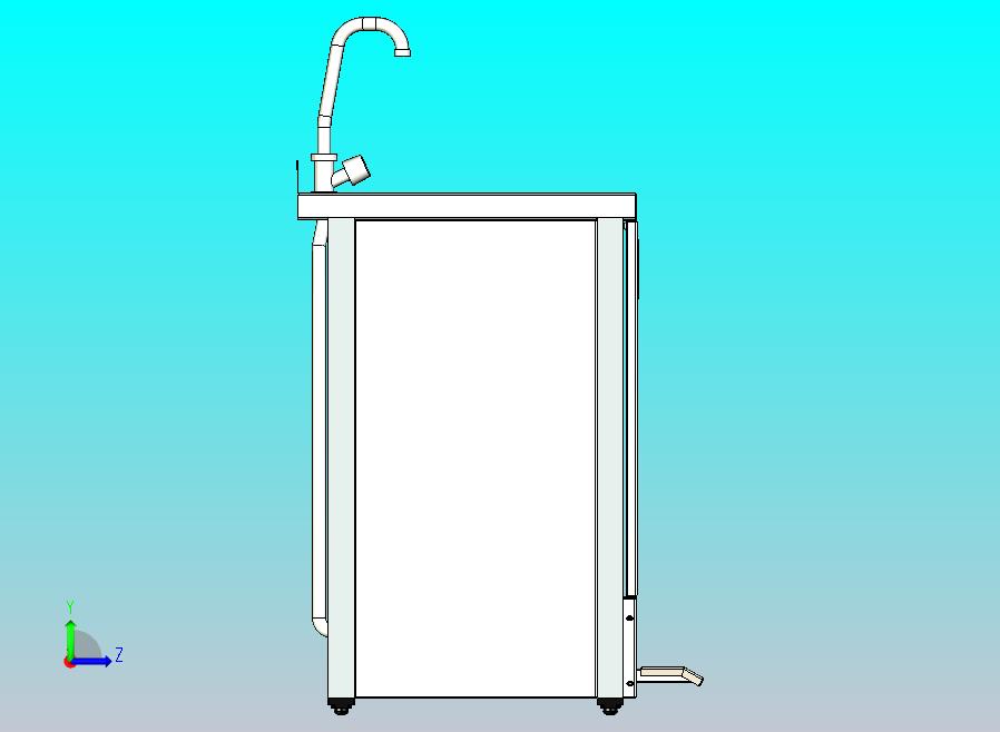 带踏板的洗手盆。