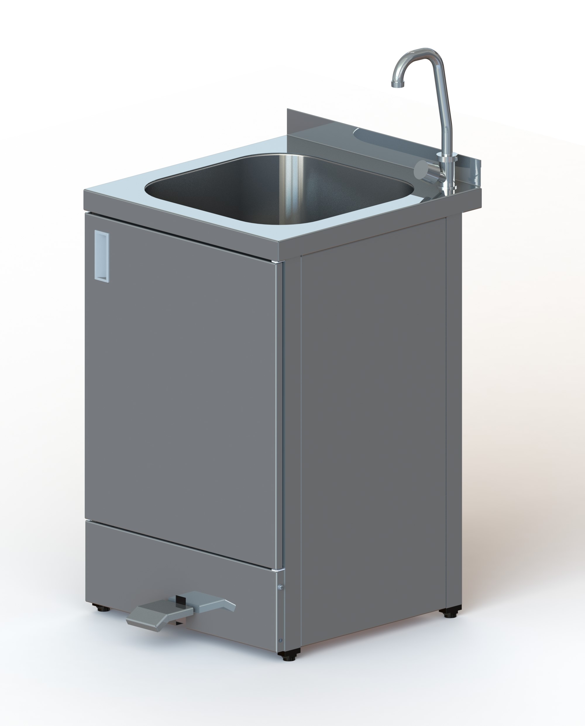 带踏板的洗手盆。